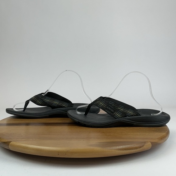Mens Oboz Selway Black Casual Comfort Slip On Thong Sandals Flip‎ Flops Size 8 - Picture 2 of 10